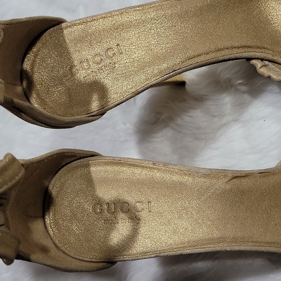 ♥️Auth GUCCI sandals Sexy Elegant block shoe sz 36.5 C ♥️ - Picture 9 of 16